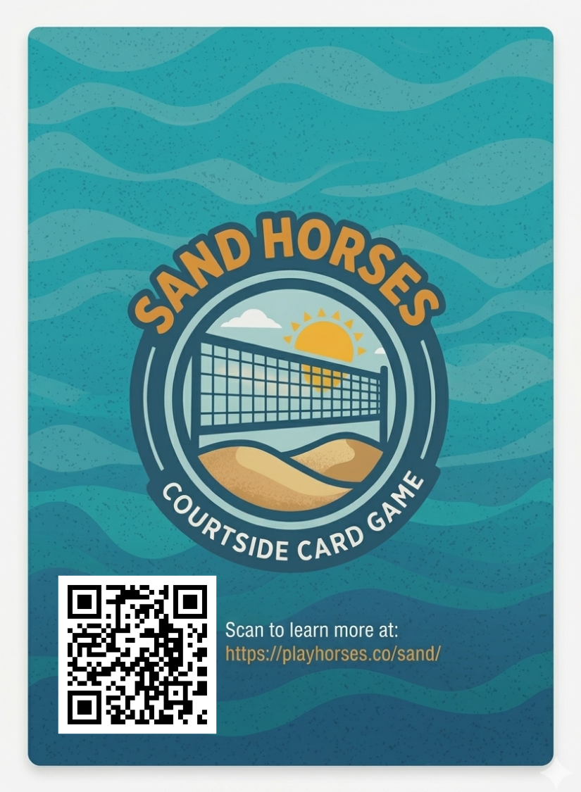 Sand Horses card back